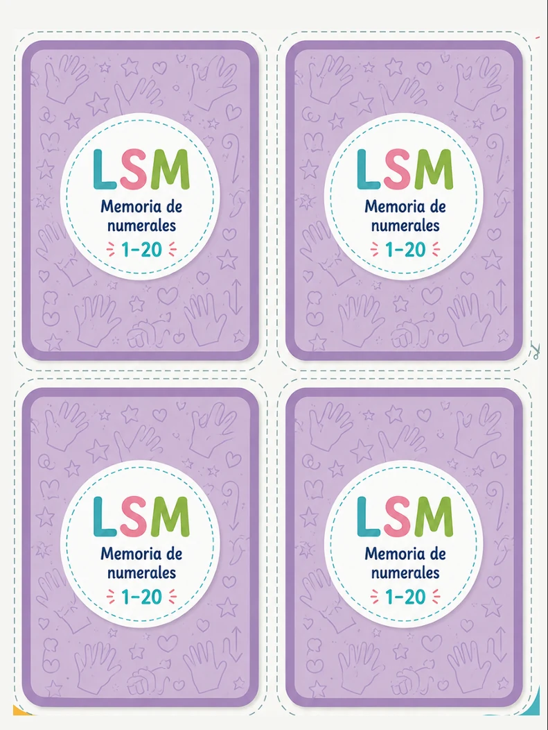 Memoria de Numerales — reversos