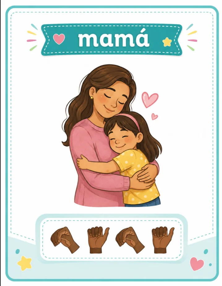 La Familia en LSM — vocabulario: mamá